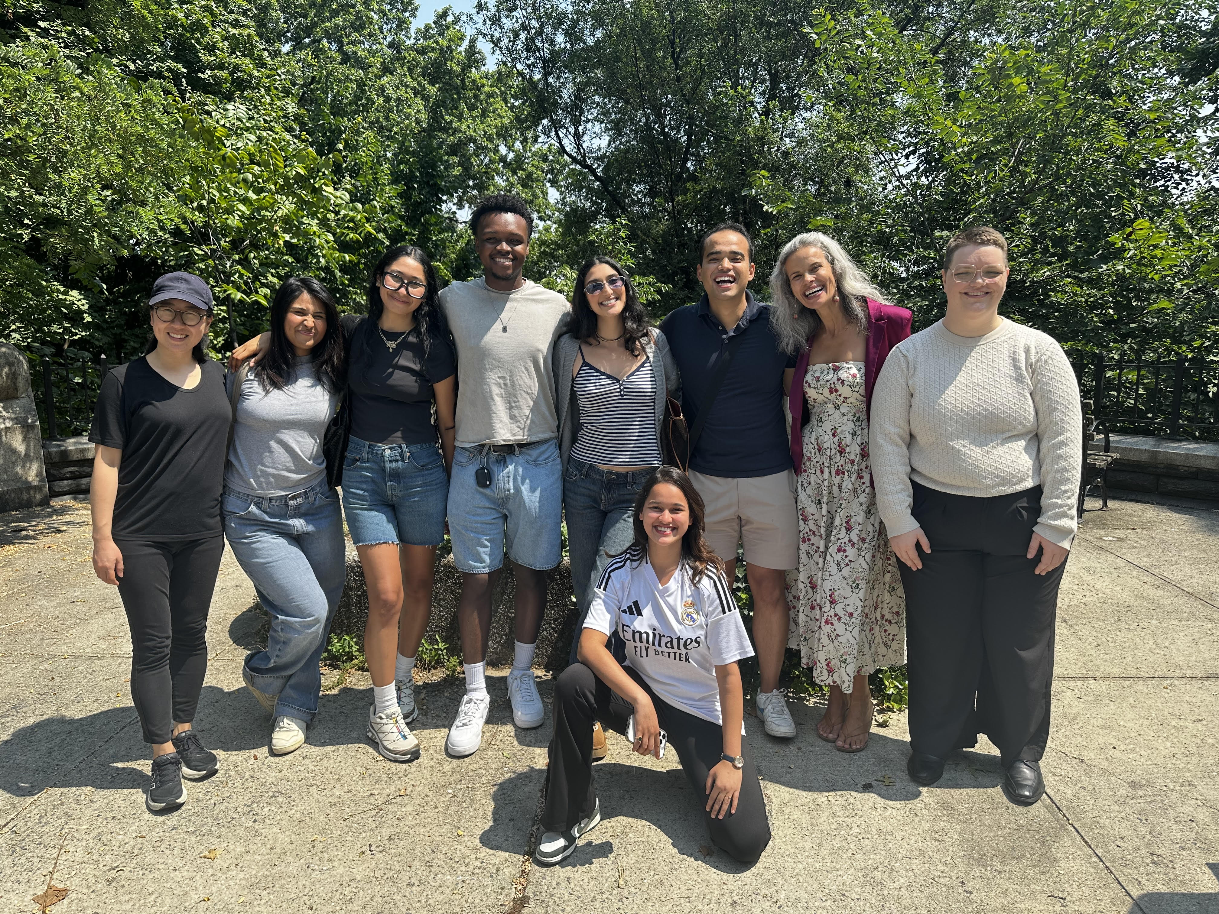 Our team taking a group photo.