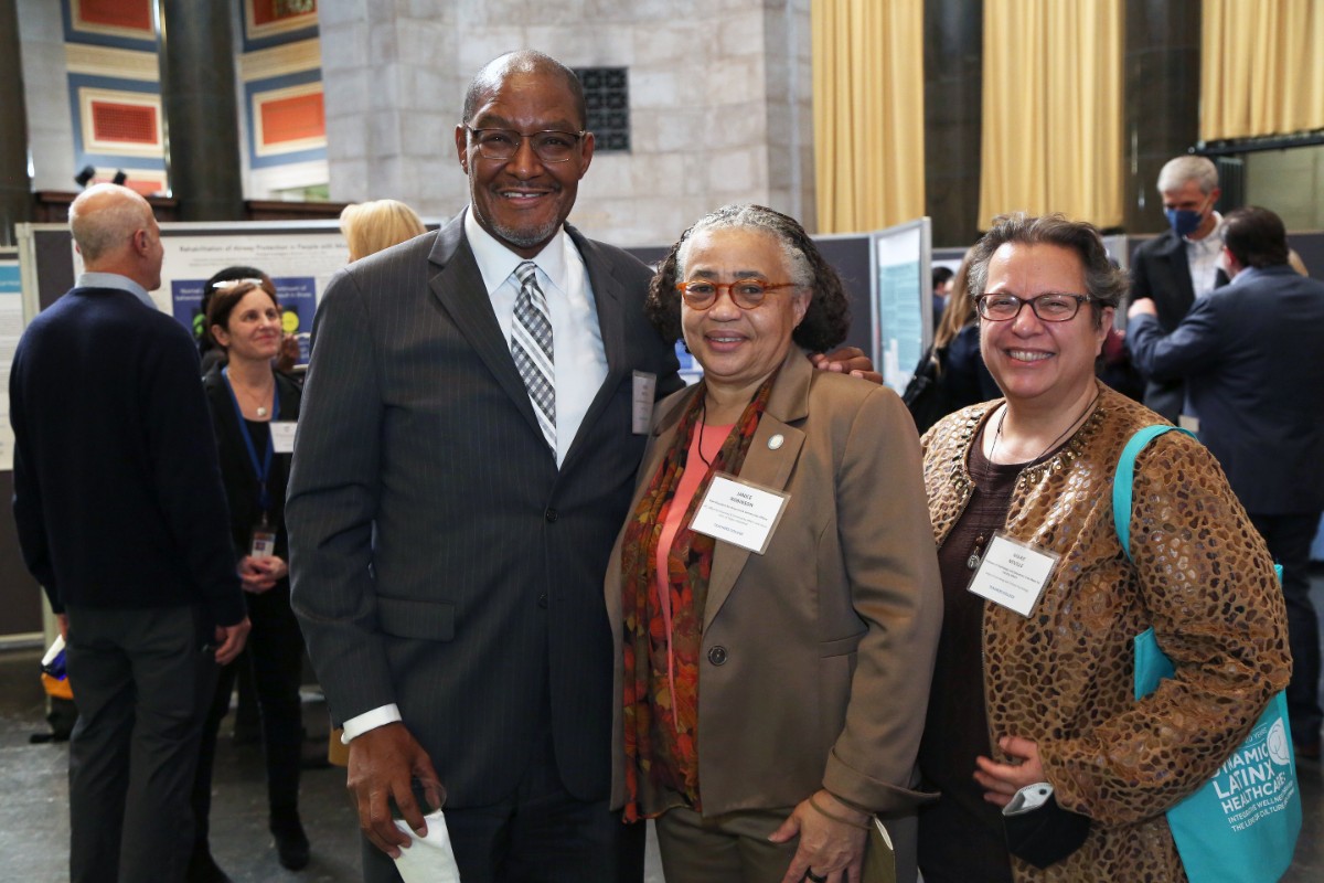 (L-R) Columbia University Senior Vice Provost for Faculty Advancement Dennis Mitchell, Teachers College Vice President for Diversity and Community Affairs Janice Robinson, and TC Vice Dean for Faculty Affairs Marie Miville (Photo: Teachers College/Bruce Gilbert)