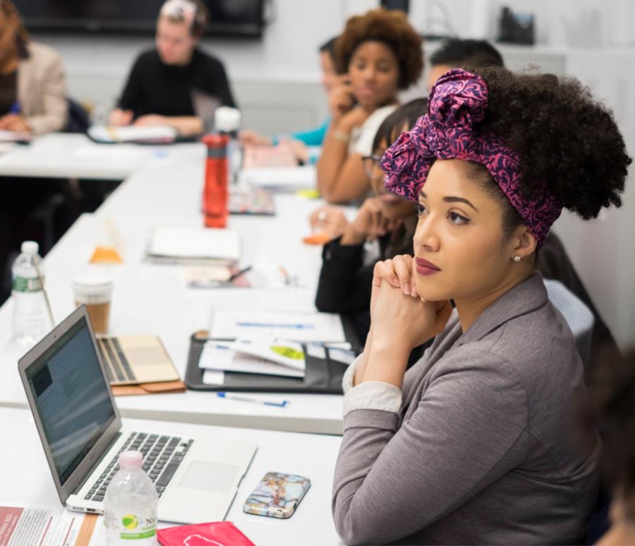 Person sitting in a classroom