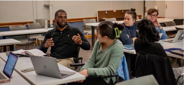 students in a room