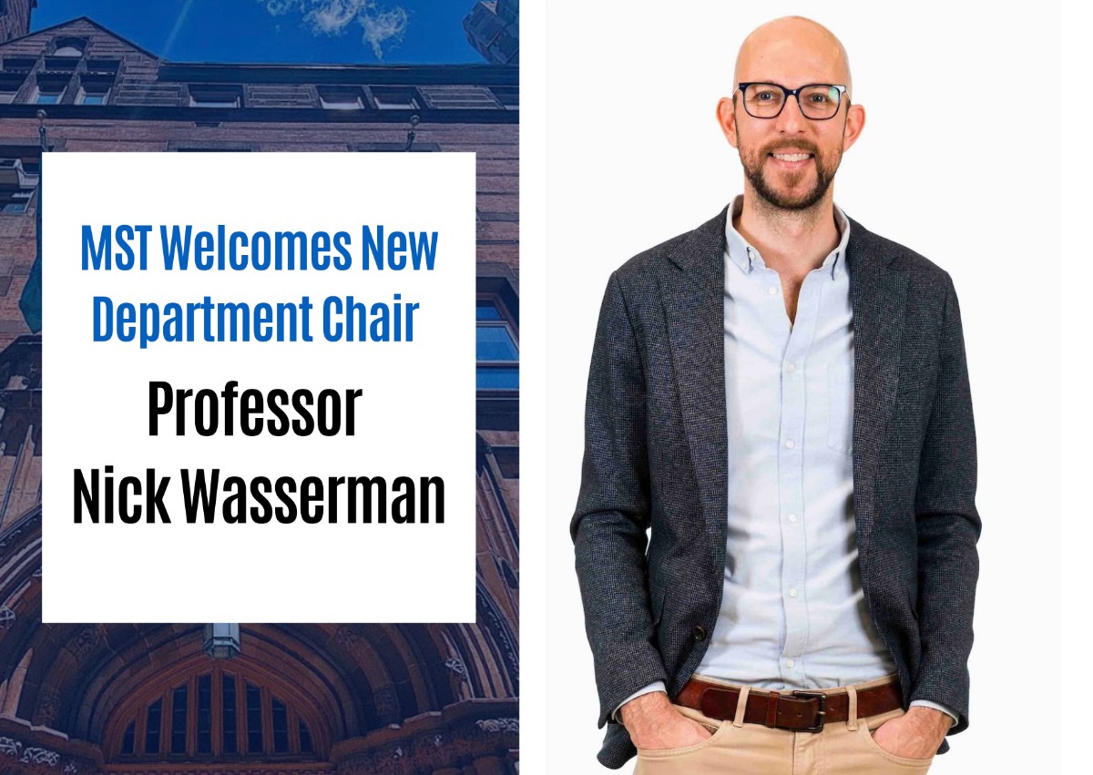 A photo of Dr. Nick Wasserman next to text that says