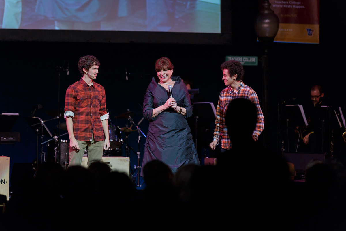 Susan Fuhrman with students at the 125th Gala Celebration.