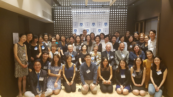 TC’s Office of Alumni Relations along with TCAAK (TC’s Alumni Association in Korea) came together this summer to help welcome Teachers College’s newest students. We took a moment to capture the group in Seoul. The front row consists of all of our newly admitted students! 