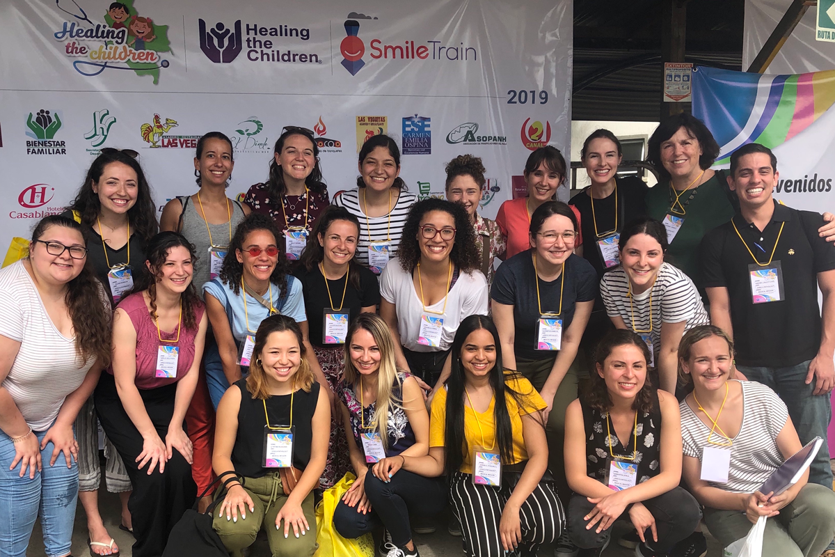 2019 TC CSD master's students at the Hospital Universitario in Neiva, Colombia preparing for surgery/therapy screening day and a 5-day intensive cleft palate speech therapy clinic. 