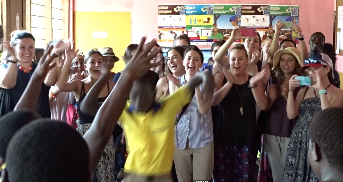 Traditional Dance and Drumming Welcome for TC at the Oboom School