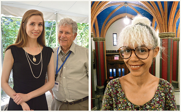 STUDENTS OF NOTE
TC has a proud music education legacy. Left: This past summer, Music & Music Education
doctoral student Julia West chatted with radio host and TC alumnus Robert Sherman. Right: Master’s
degree student Ayanda Dalamba, TC’s inaugural Milman Music Education Fellow.