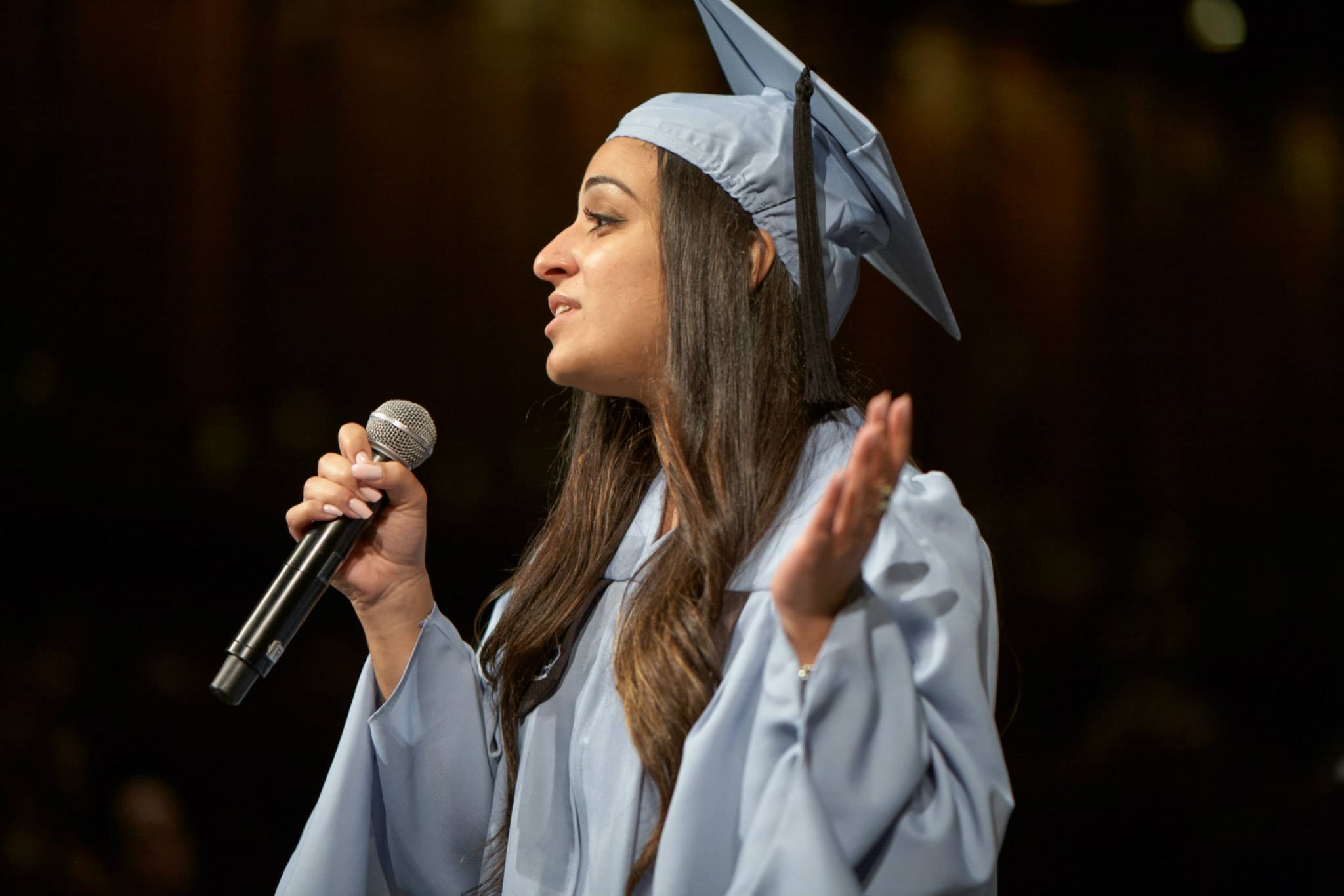 Francani performed twice during TC's 2015 Convocation ceremonies, regaling the audience with her own performance and also stepping in when another act canceled.