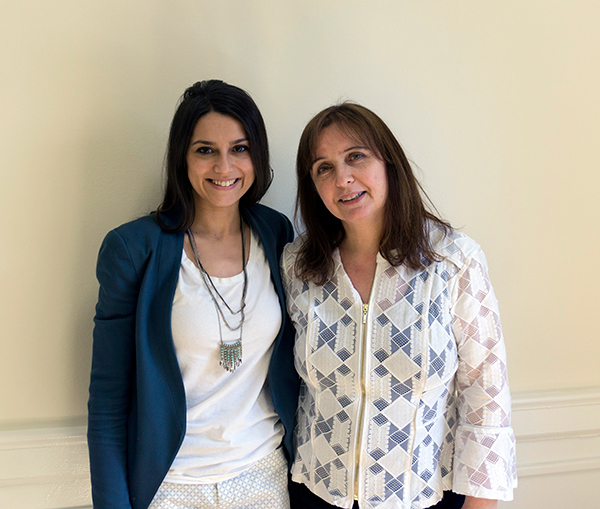 RESTORING COMMUNITY As an undergraduate in Turkey, Ceren Sönmez (left) studied engineering -- but her real interest was in people. Now she coordinates a project guided by TC's Lena Verdeli to make group interpersonal therapy (IPT) central to the mental health system in Lebanon, which has absorbed millions of Syrian refugees.