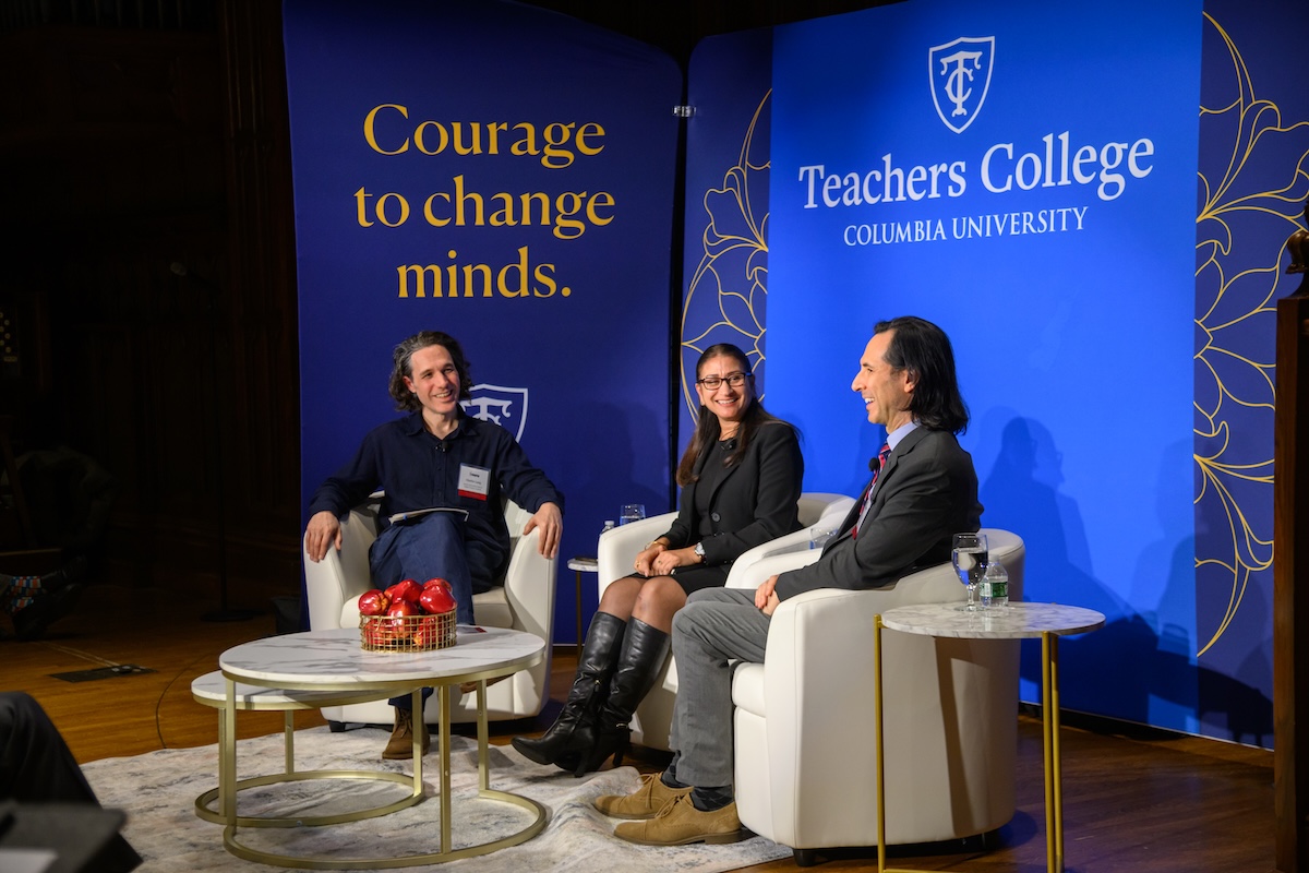 Experts discuss at the Alumni Day panel on AI and education