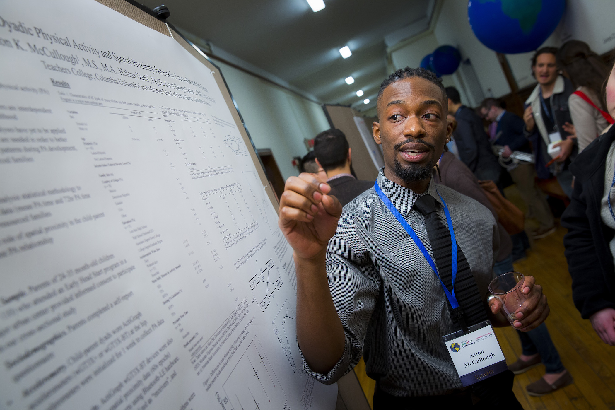 Aston McCullough presenting his thesis at the Academic Festival.