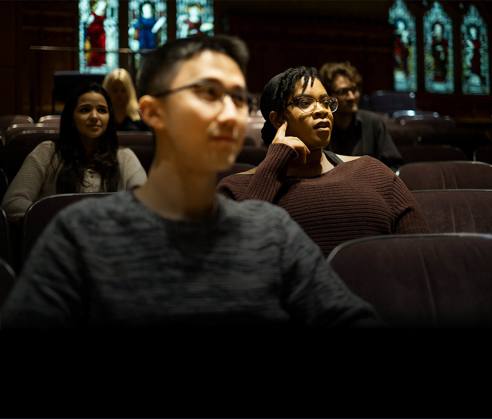 Students in Milbank Chapel
