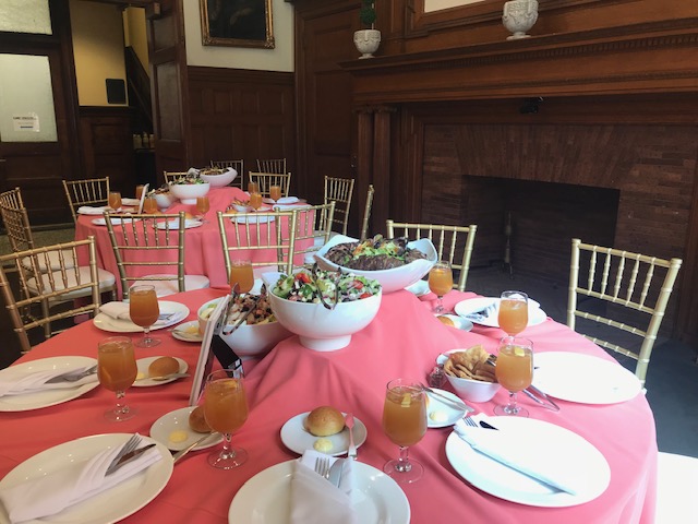 Image of table at reception