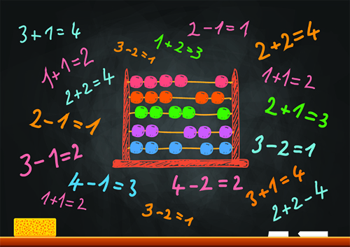 math on chalk board