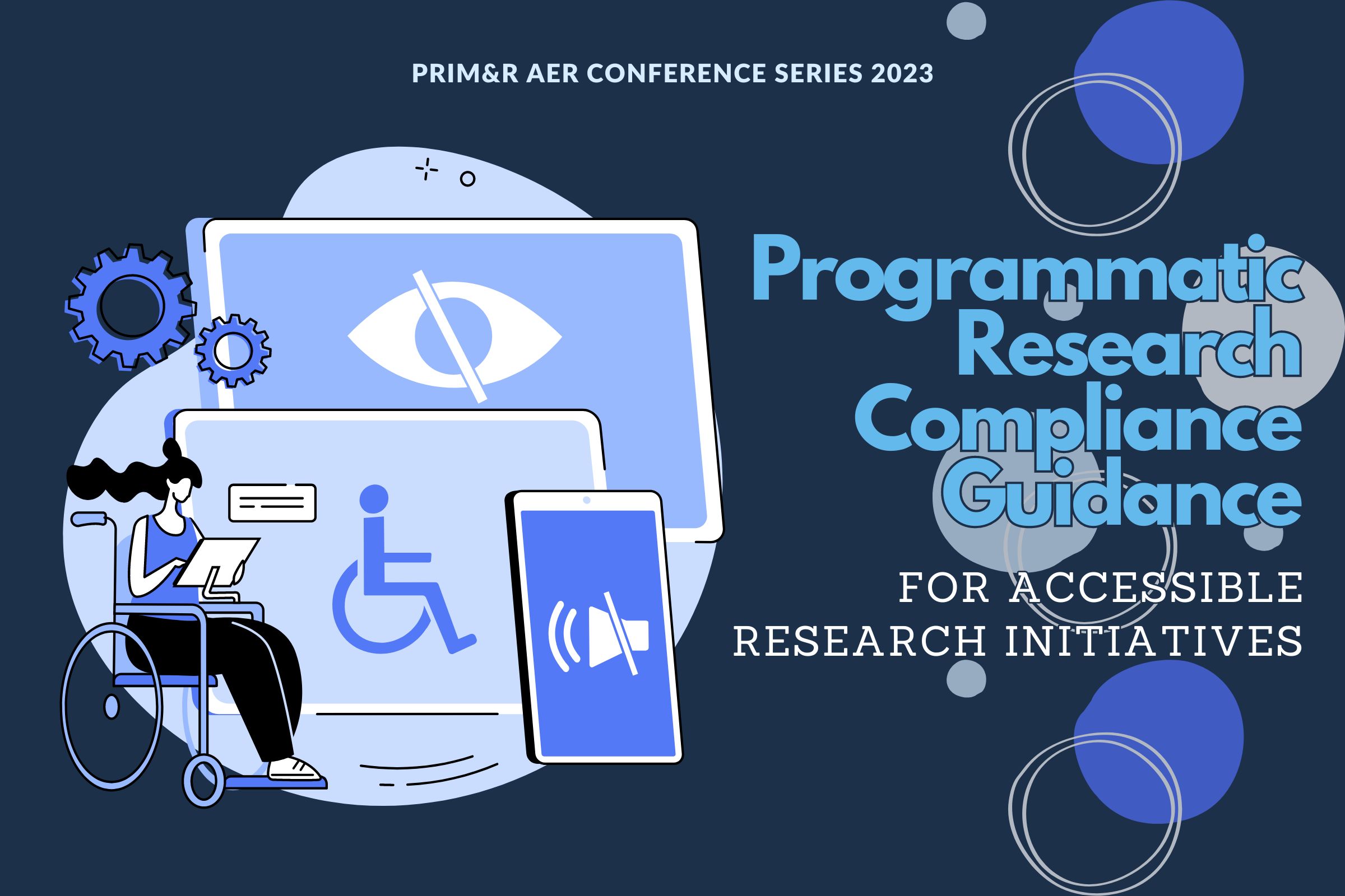 Blue image with graphic of person in a wheelchair