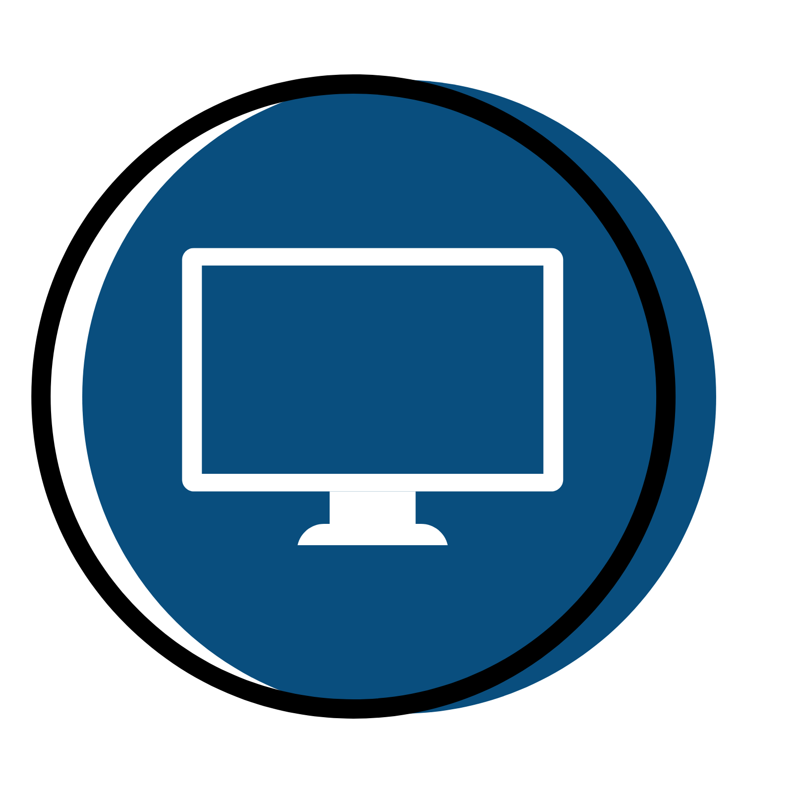 dark blue computer icon