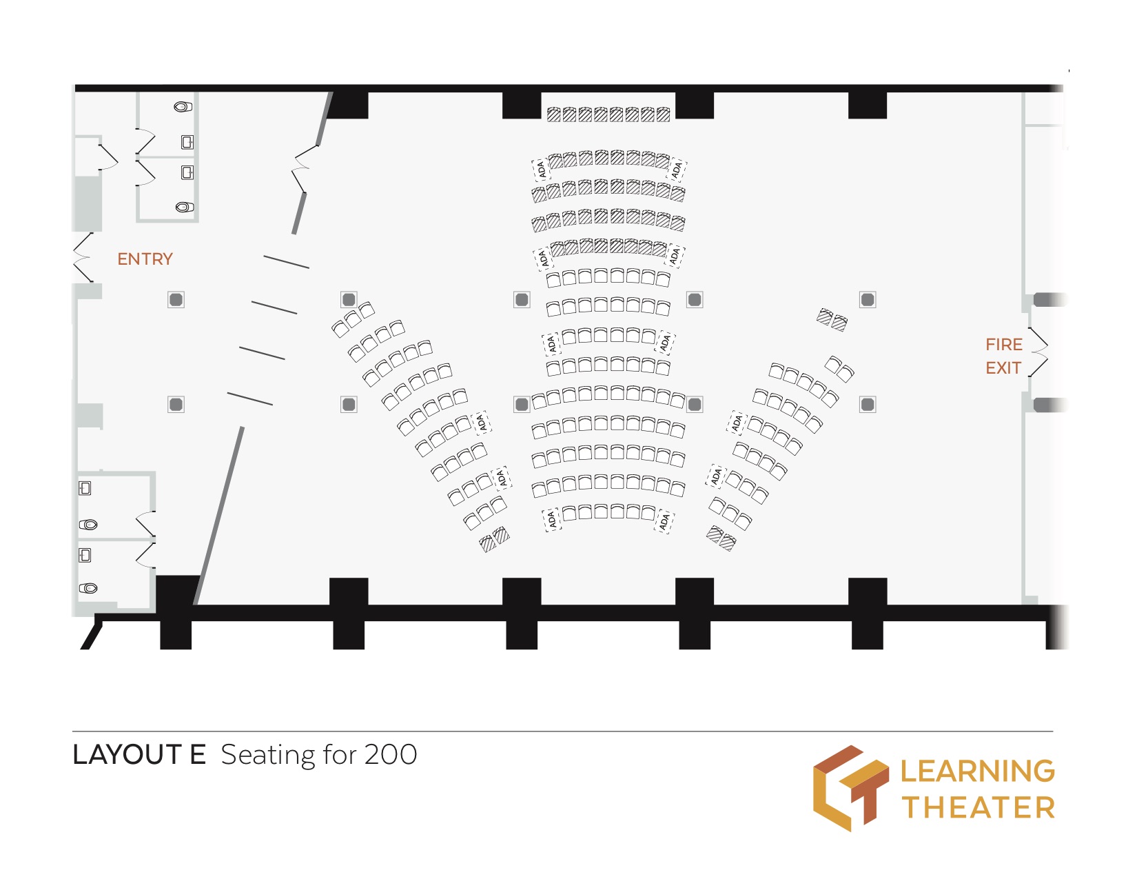 Layout E - Seating for 200