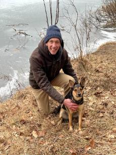 Dr. Brock and their dog Zora(Photo Courtesy of Dr. Brock)