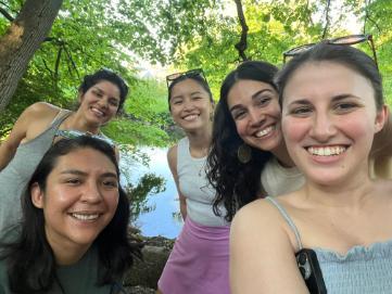 Scholars of the SMILE Lab during a Group Hike.