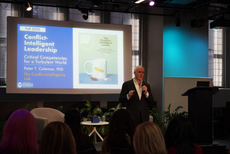 CIQ Launch Event - Peter Coleman speaking to audience