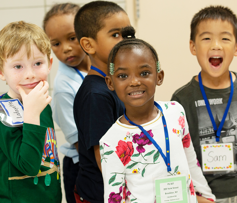 Elementary-aged children in class