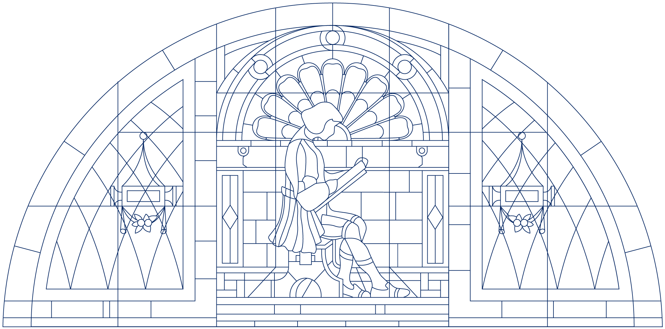 Line art of stained glass