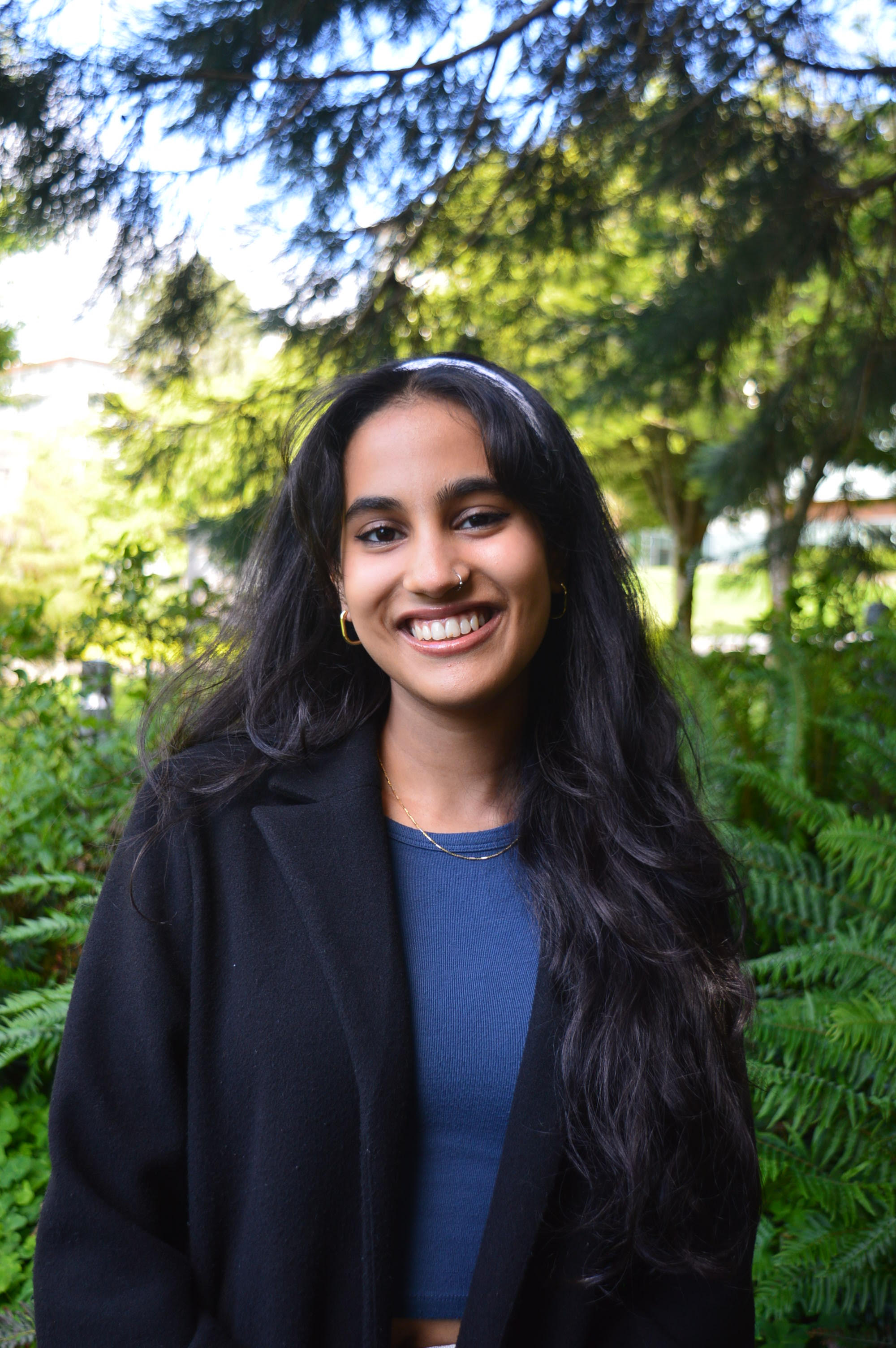 A student posing for the camera