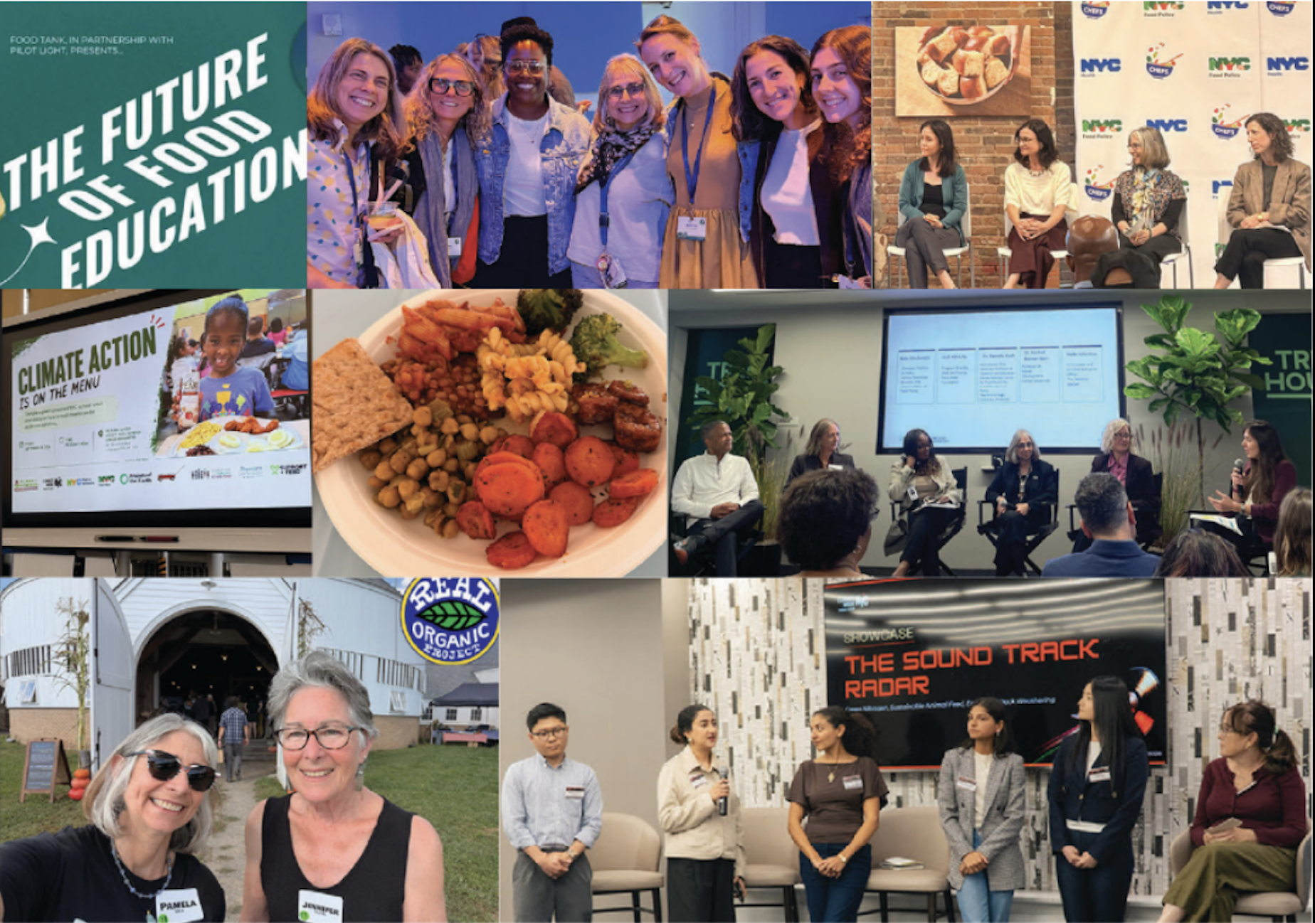 Collage of photos from climate week events