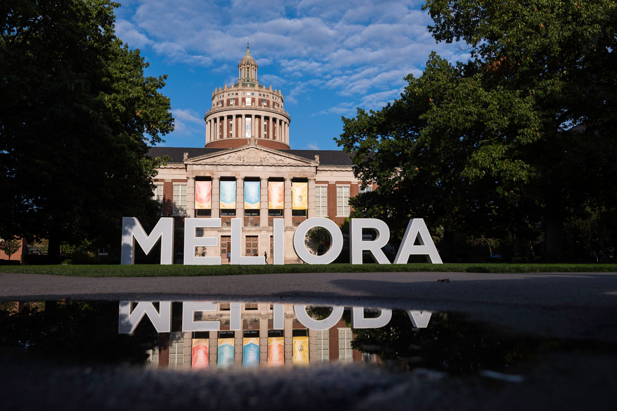 University of Rochester Rush Rhees Library - Motto Meliora