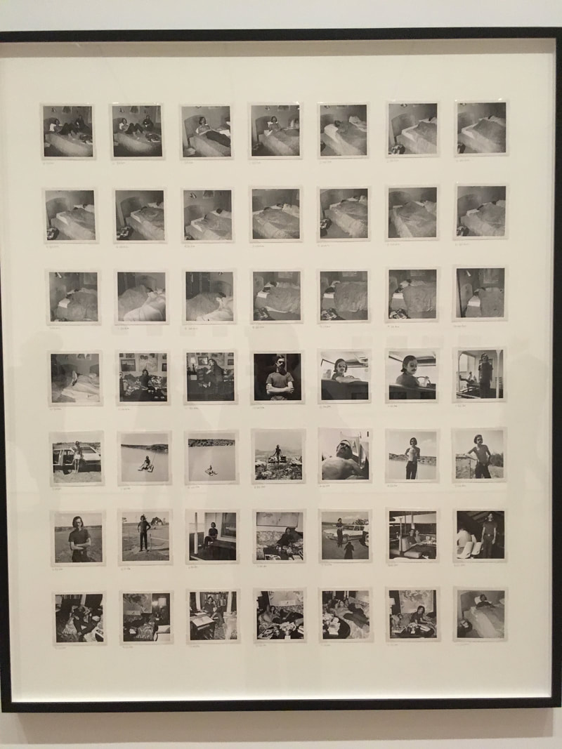 close up of clusters of small black and white images