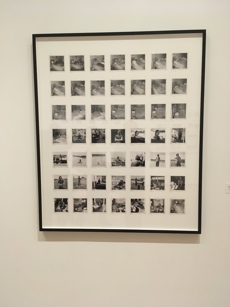 clusters of small black and white images