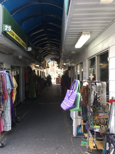 Market aisle for various shops