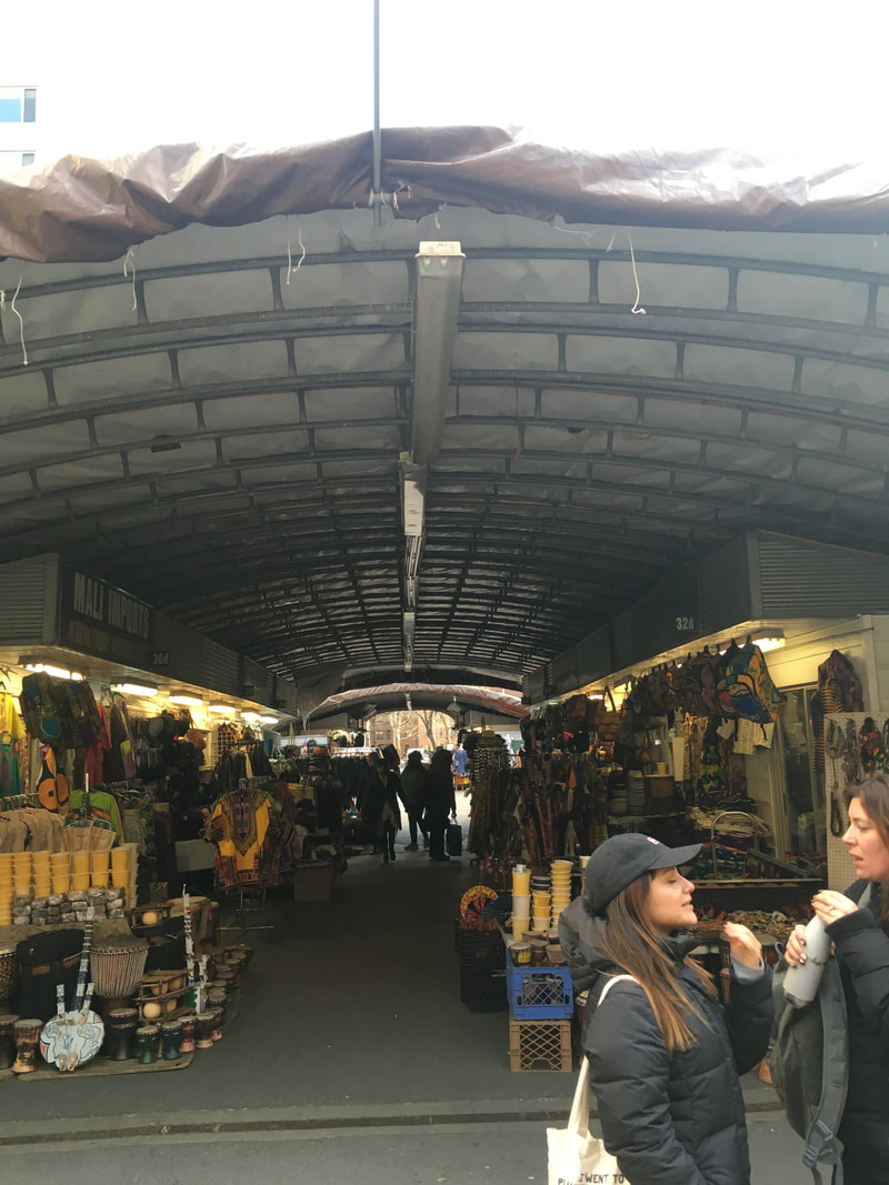 Inside a busy market