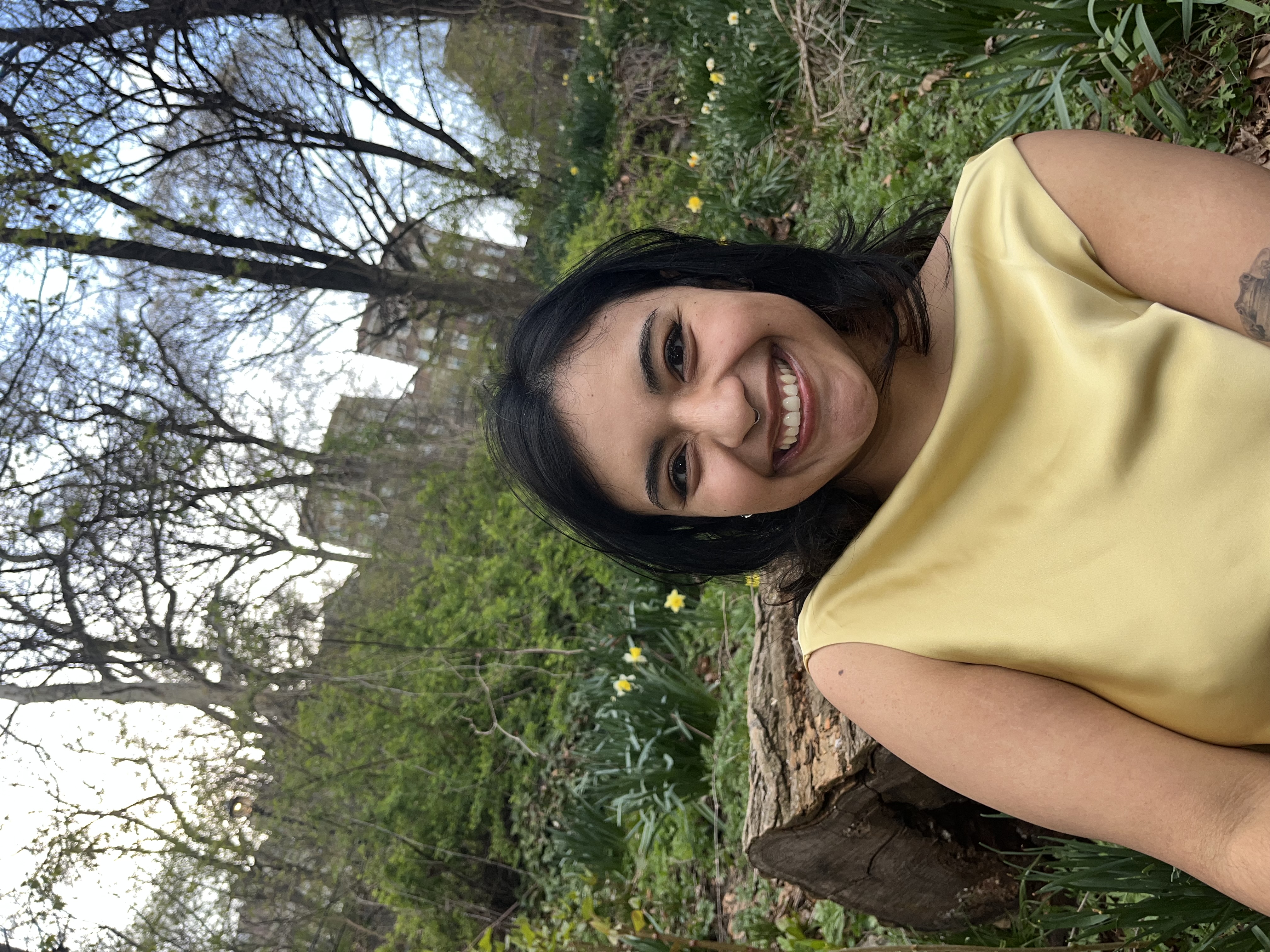 A student at a park