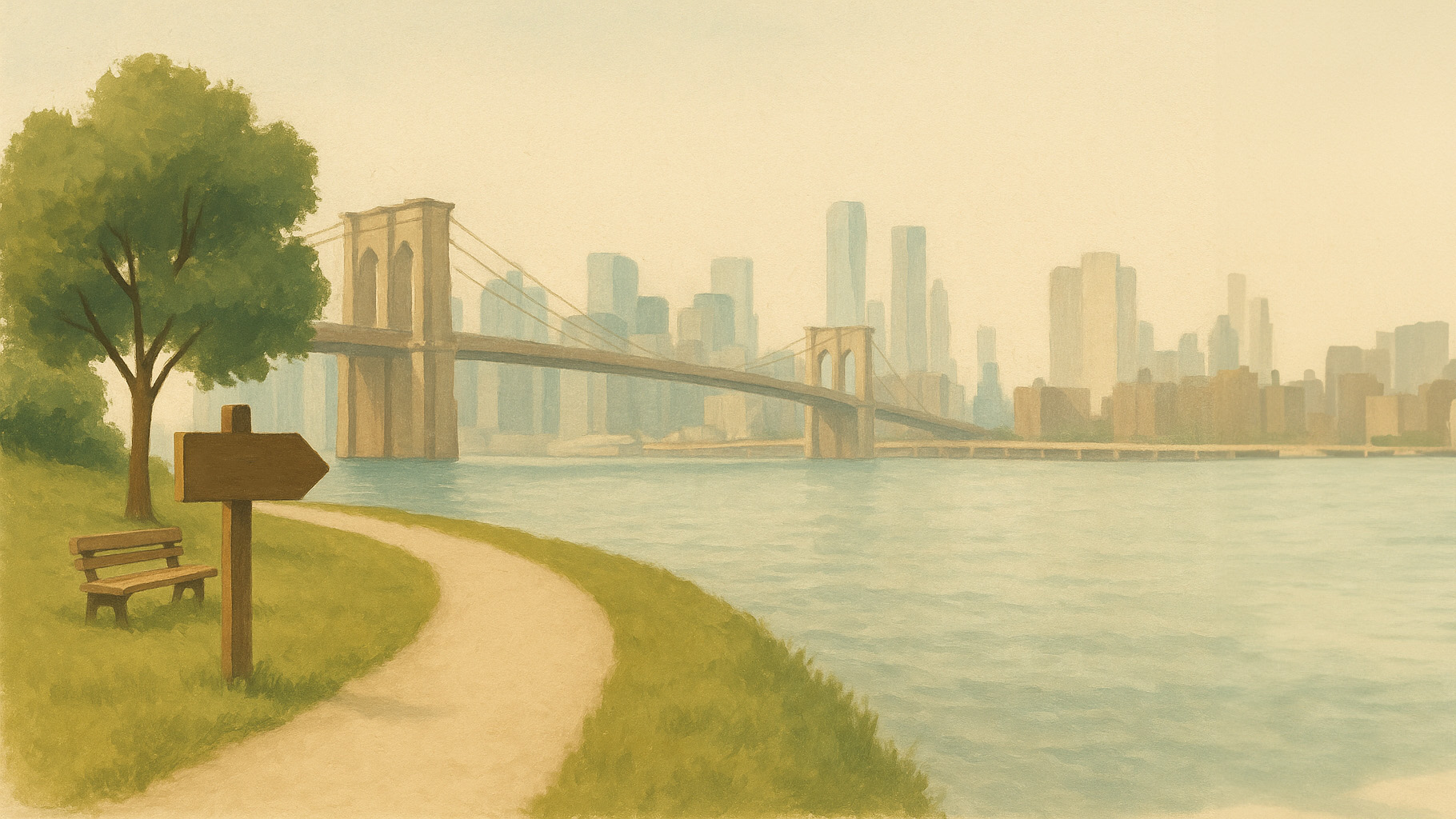 Illustration of Brooklyn Bridge
