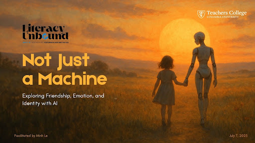 The workshop provides a safe, playful, and reflective space for students to explore many critical social and emotional implications of AI with the support of fellow adult participants.