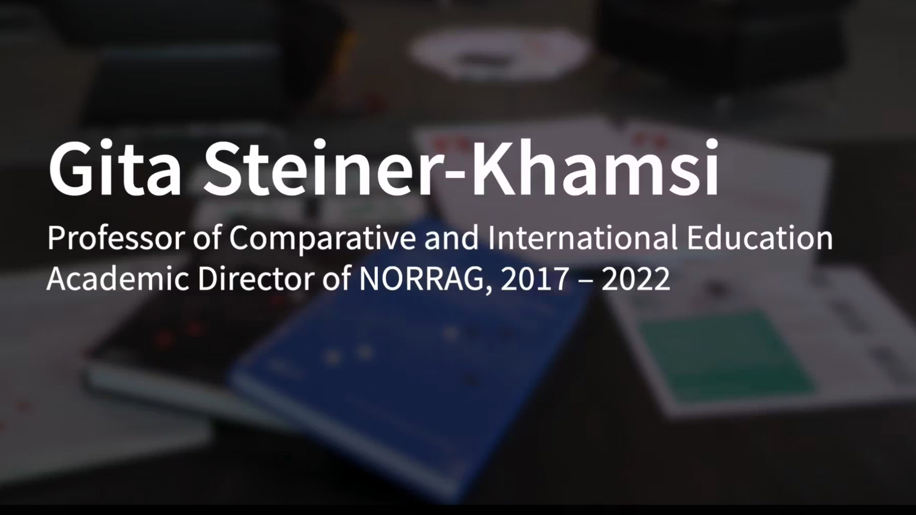 Gita as the Academic Director of NORRAG