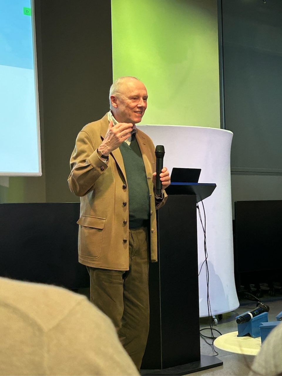 Imagining Liberty speaker talking close-up