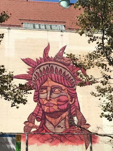 Statue of liberty mural photo