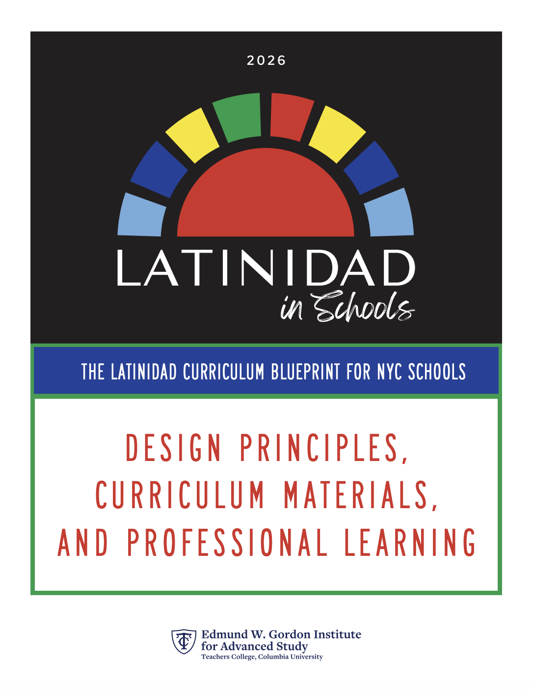 Design Principles, Curriculum Materials, and Professional Learning Blueprint Cover