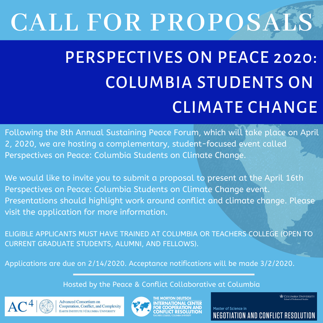 Perspectives on Peace: CU Students on Climate Change BODY