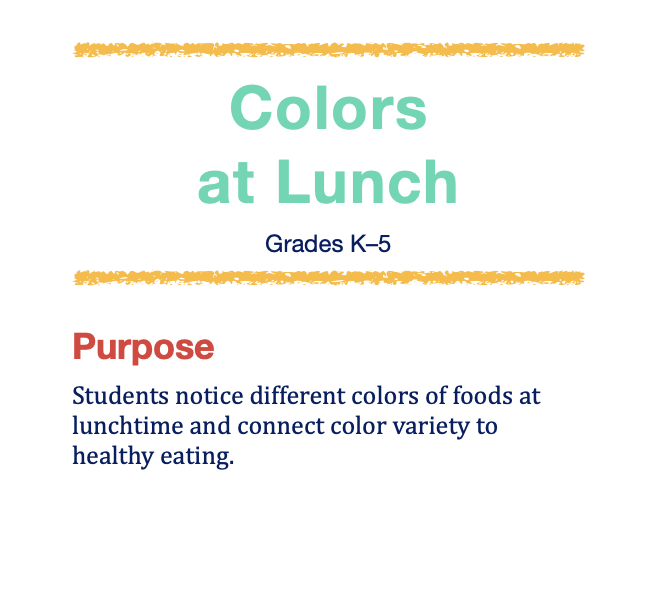 Colors at Lunch K-5