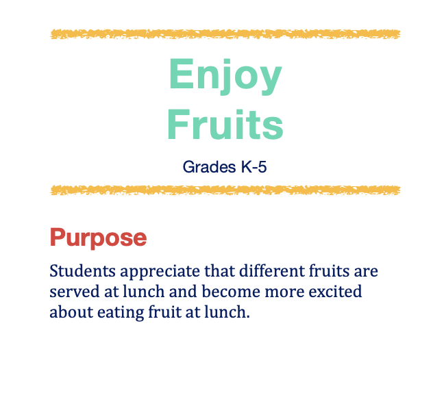 Enjoy Fruits K-5