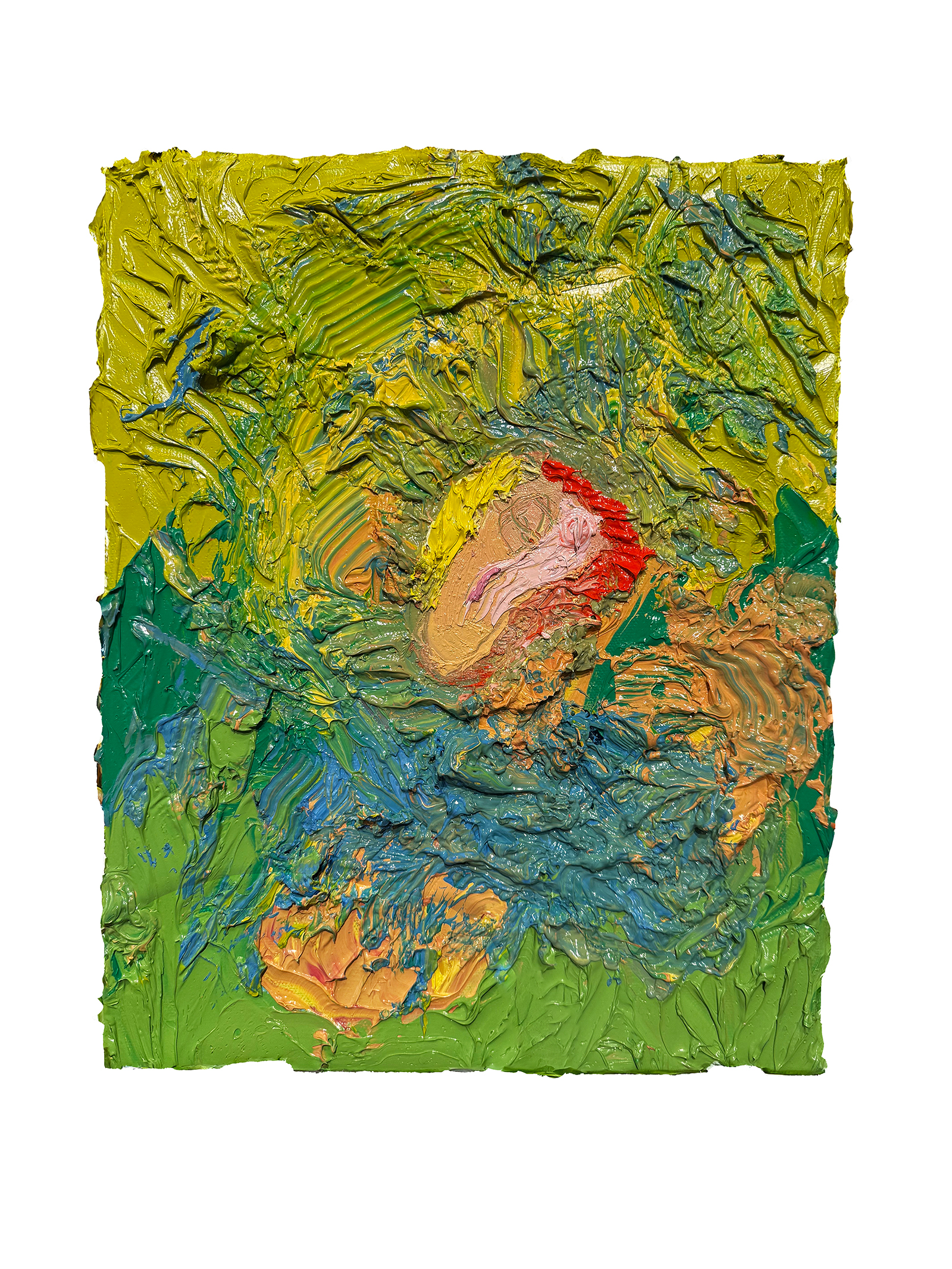 an abstract painting of a horse