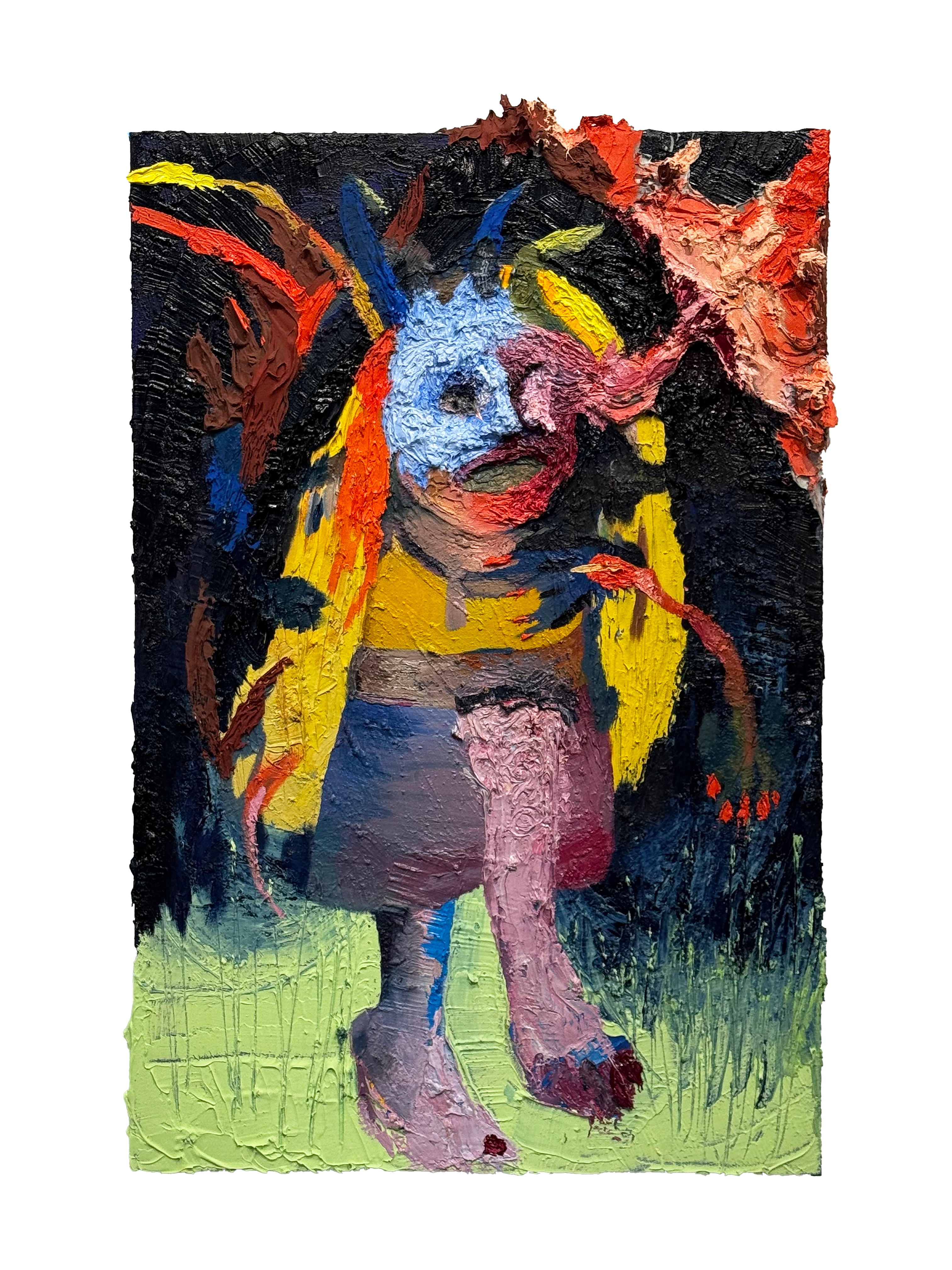 an abstract painting of a circuit
