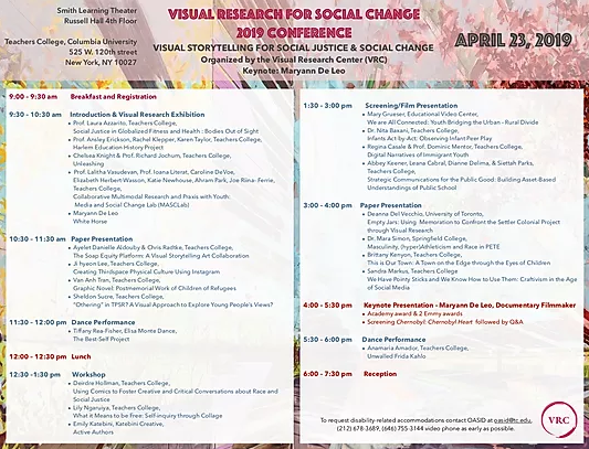 Visual Research for Social Change 2019 Conference