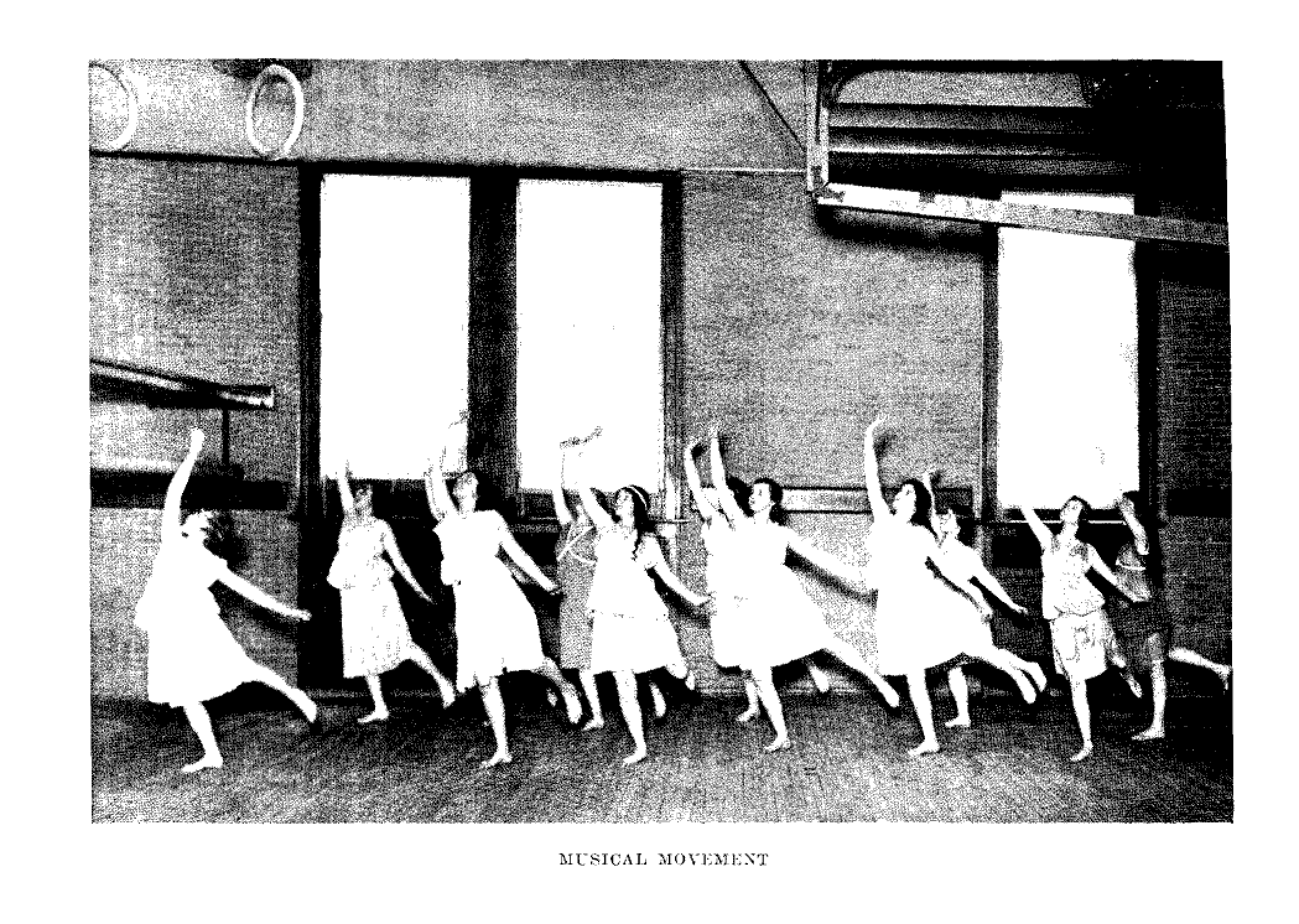 Gertrude Colby's Musical Movement Class, Grade 5, The Horace Mann School 1917-1918 catalog, Teachers College, Columbia University, accessed via Teachers College PocketKnowedge digital archives.
