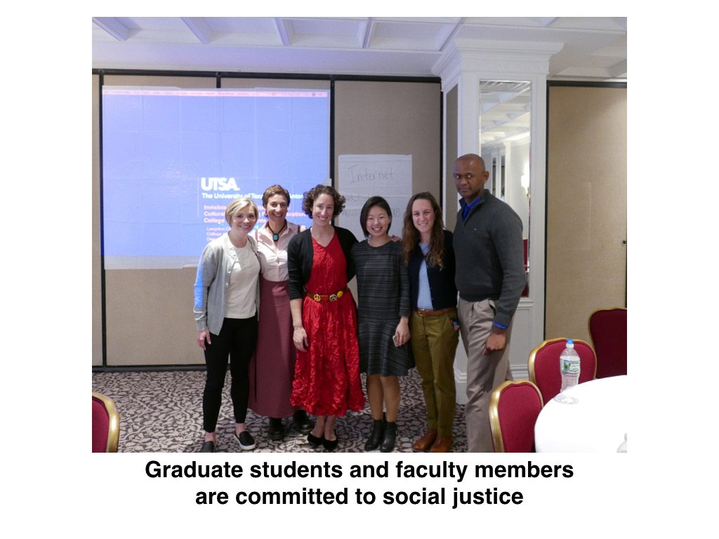 Graduate Students and faculty members are committed to social justice
