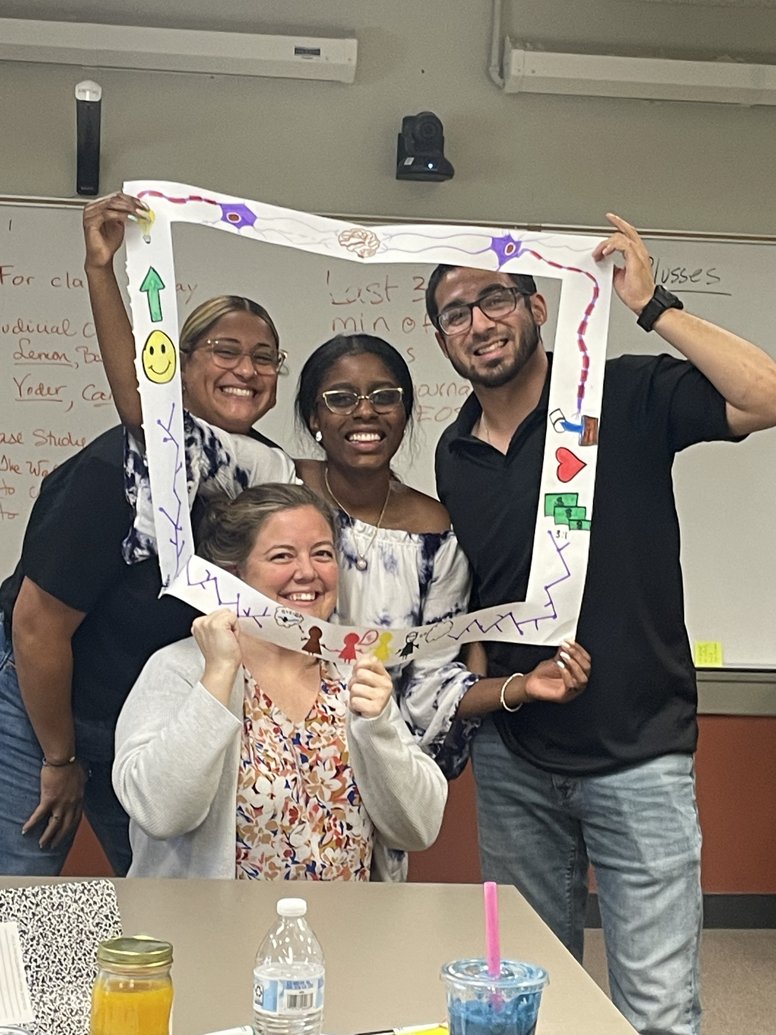 Students smiling together.