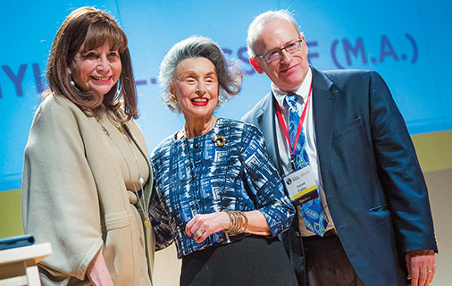 Phyllis L. Kossoff received TC’s President’s Medal at the College’s ninth annual Academic Festival, recognizing her extraordinary advocacy for people with cystic fibrosis and her efforts to promote informed public policy debate at TC and other institutions.