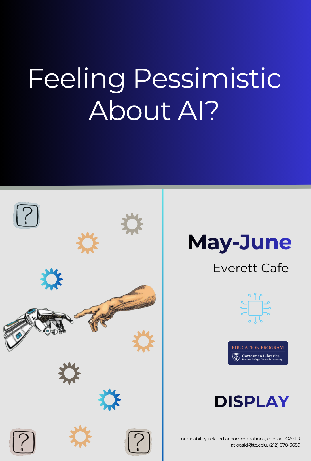 Poster Image with Robot and Huma Hands